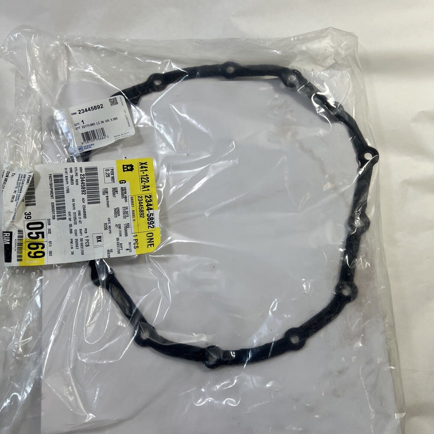 Genuine OEM GM Chevrolet Silverado Rear Axle Housing Cover Gasket 15-19 23445892