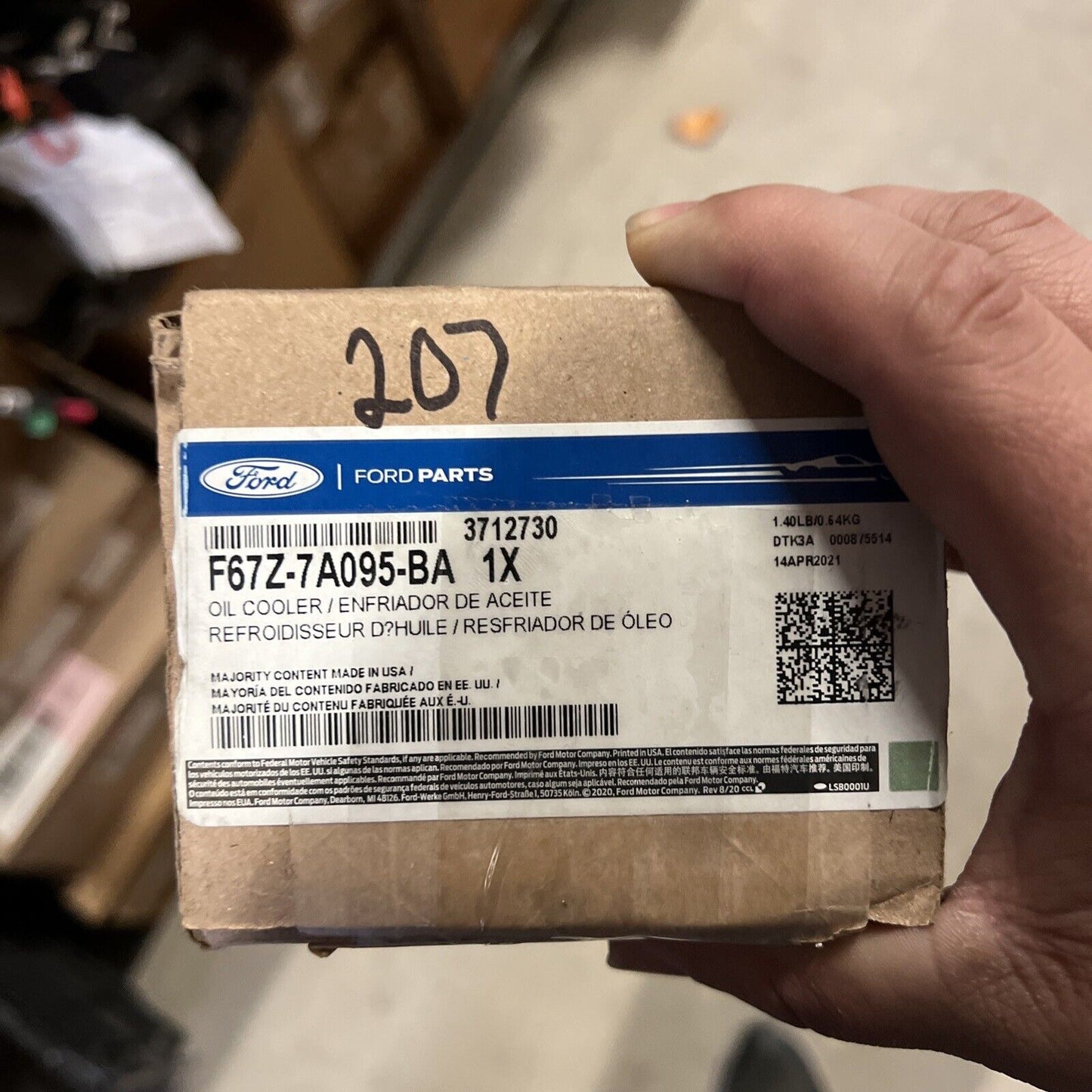 New OEM Genuine Ford Oil Cooler Assembly F67Z7A095BA