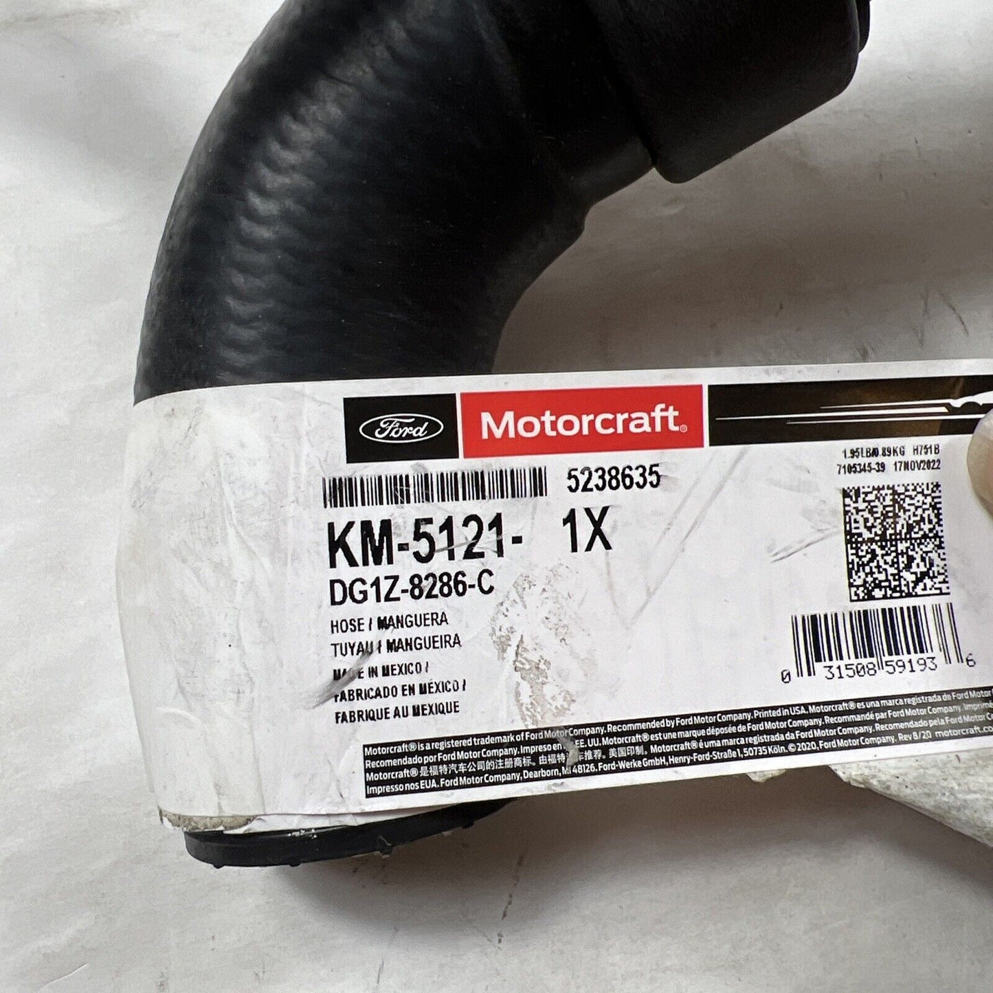 Genuine OEM Motorcraft Ford Taurus 2013-2019 Radiator Hose Lower KM5121