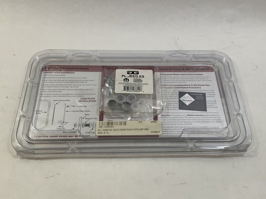 New License Plate Laser Etched Jeep Grill Logo Autogold PL.JEEG.ES