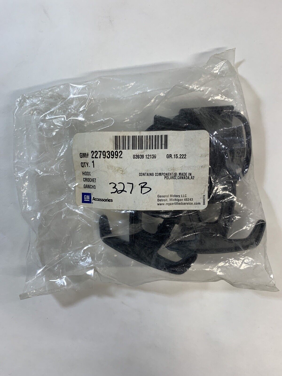 New OEM Chevy Malibu/Impala Cargo Hooks Black 2013-16 GENUINE 22793992