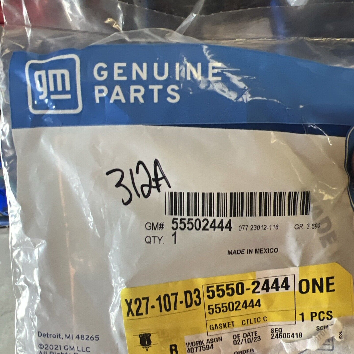 Genuine OEM GM Envision Upper Catalytic Converter Gasket 2019-2023 55502444