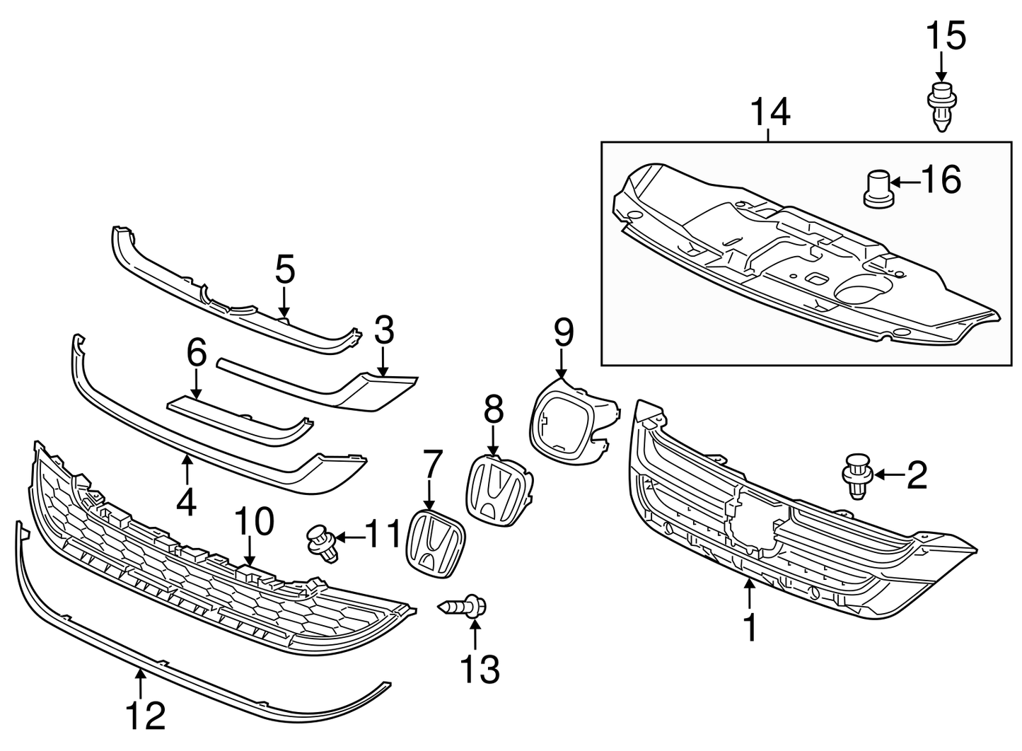 New OEM Genuine Honda CR-V 10-11 Front Lower Grille Molding Assembly 71129SXSA11