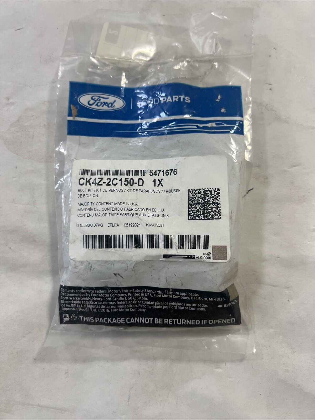 Genuine OEM Ford Transit Disc Brake Caliper Pin Bolt 2015-2024 CK4Z2C150D