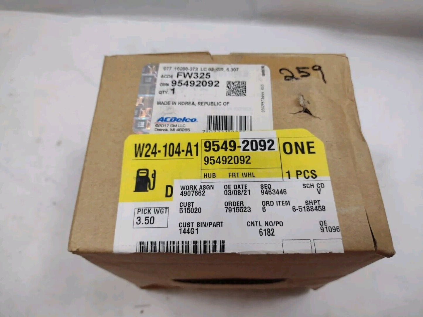 Genuine OEM GM Chevrolet Spark Wheel Hub 2004-2015 95492092 ACDelco FW325