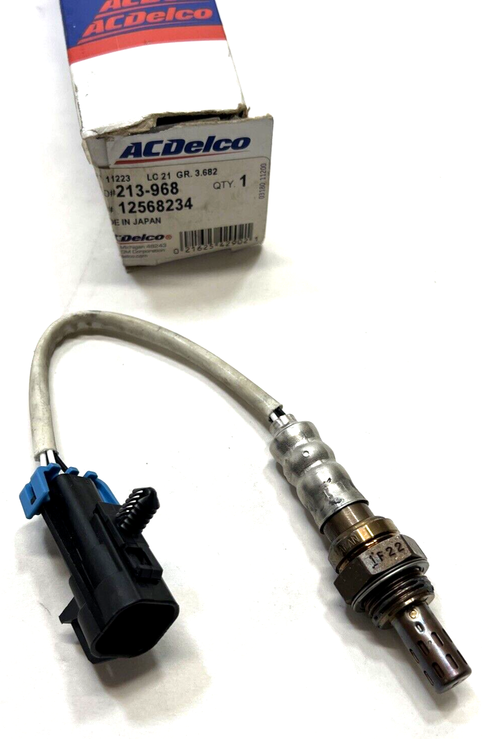 New OEM Genuine GM 2002-2007 ACDelco 213-968 Black Heated Oxygen Sensor 12568234