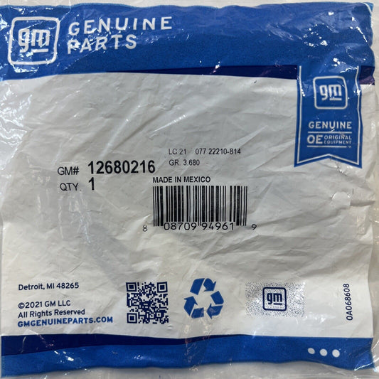 Genuine OEM GM Chevrolet Exhaust Gas Recirculation (EGR) Pipe Gasket 12680216