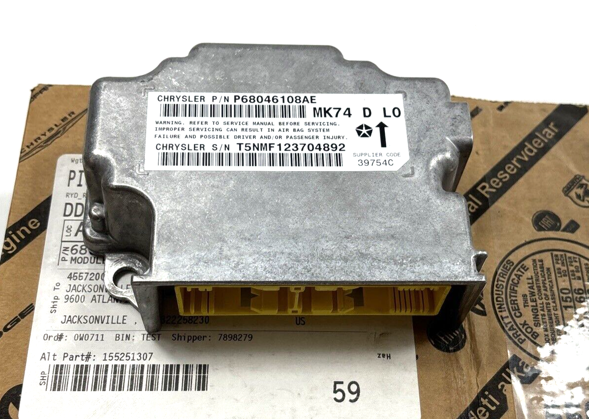 New Genuine OEM Mopar Occupant Restraint Module 68046108AE