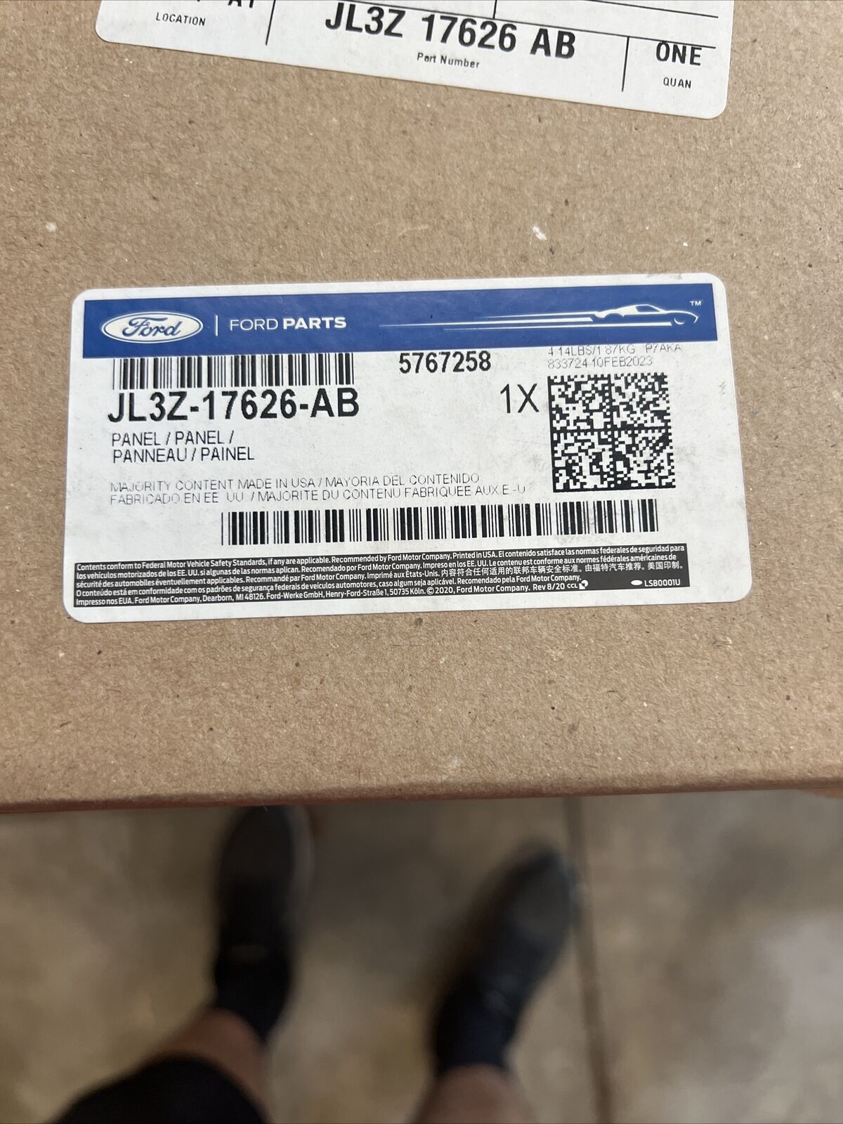 Genuine OEM Ford Bumper Lower Panel Cover JL3Z17626AB