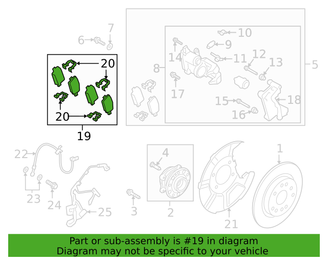 Genuine OEM Hyundai Santa Fe Rear Disc Brake Pad Kit 2021-2023 58302P2A30