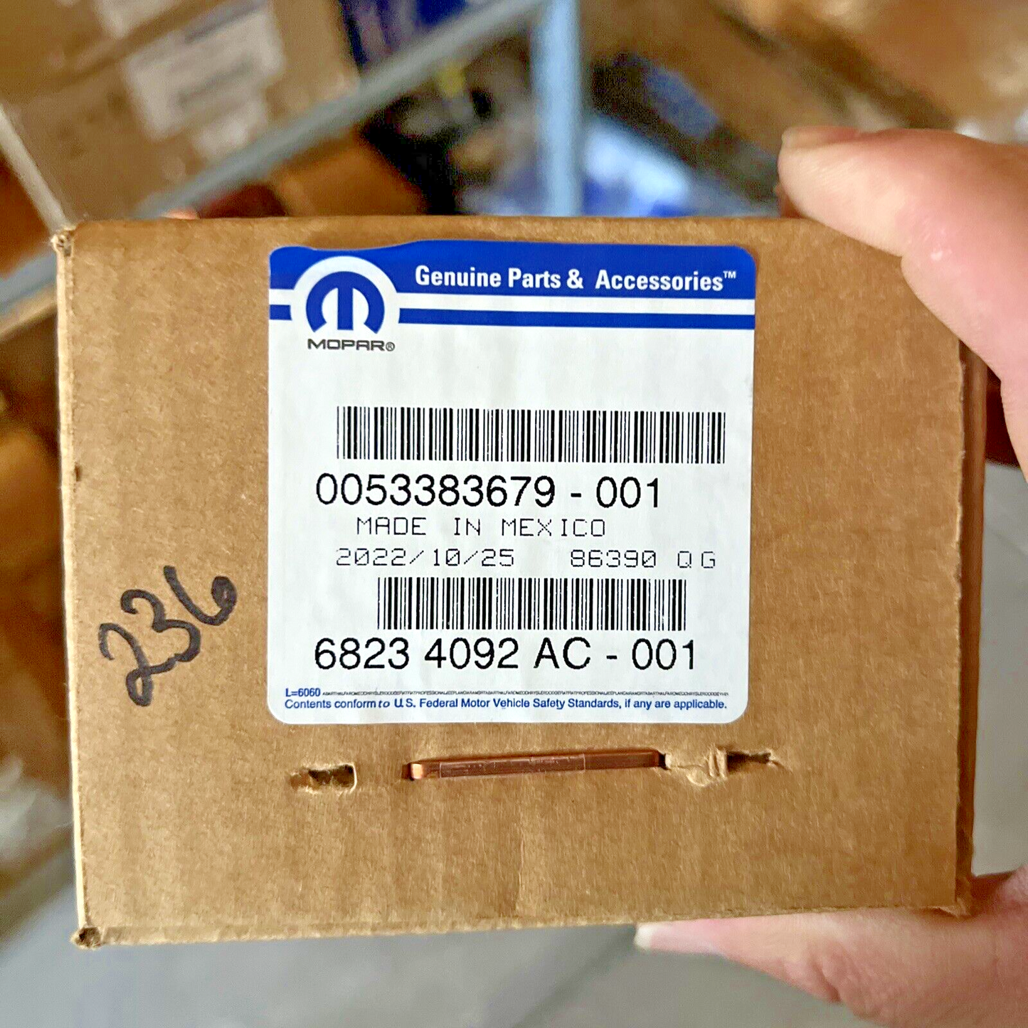 Genuine OEM Mopar Front Door Master Window Switch 68234092AC