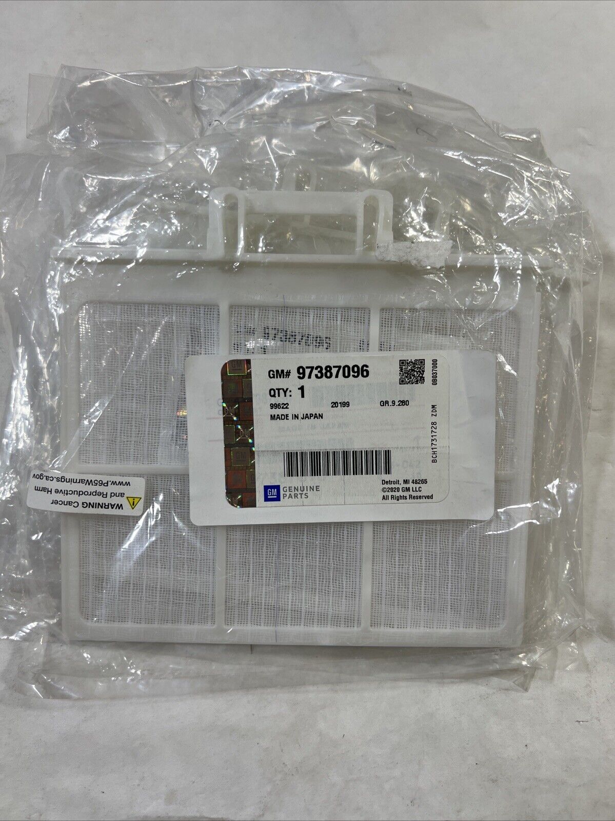 Genuine OEM GM Chevrolet LCF 3500 Cabin Air Filter 2021-2023 97387096