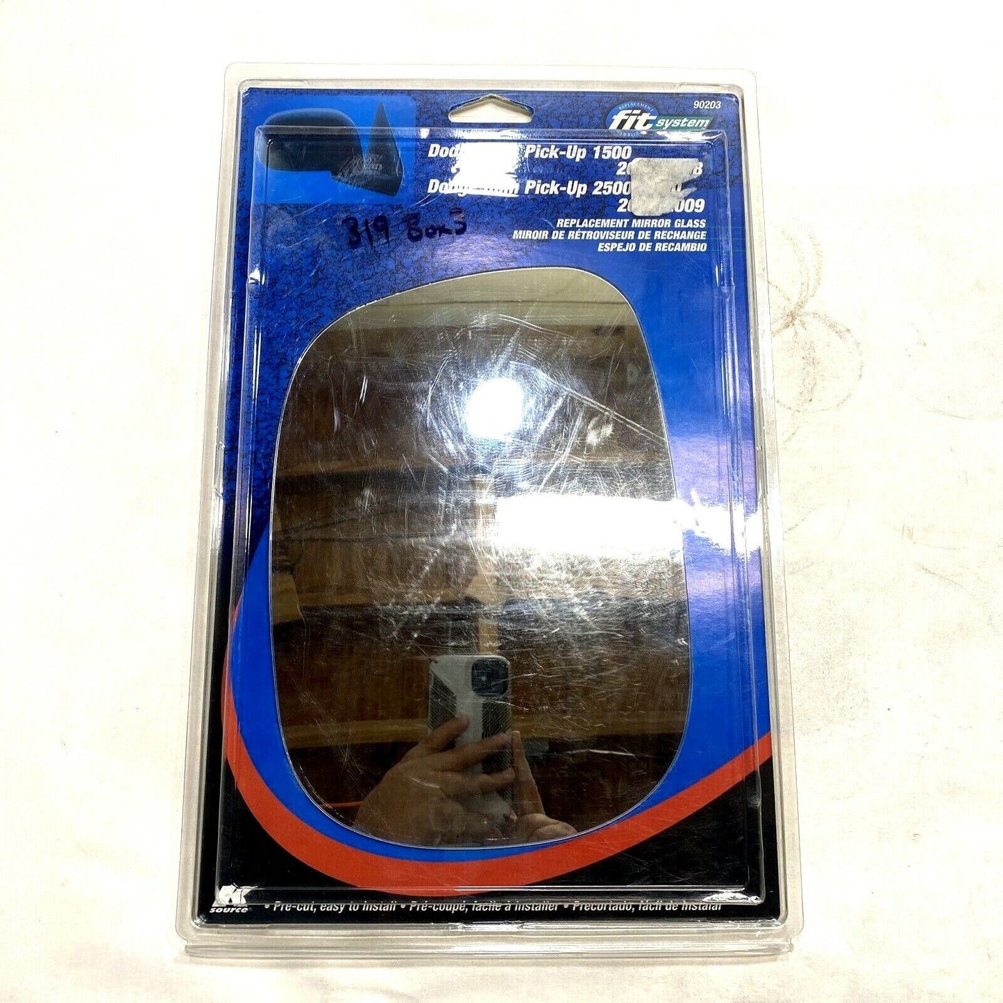 New Fit System Passenger Side Mirror Glass 90203 Dodge for Ram 1500 2500 3500