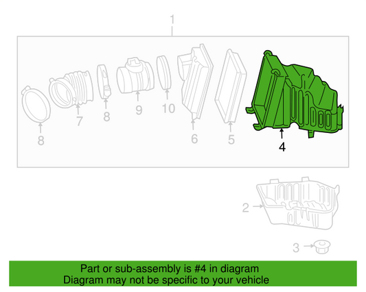 Genuine OEM GM Chevrolet Impala Air Cleaner Housing 2006-2011 10350736