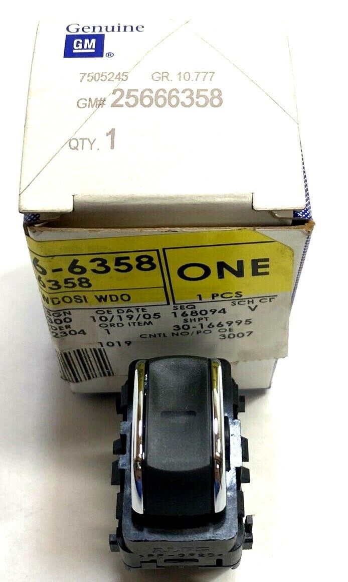 New OEM GM Power Window Control Switch 25666358