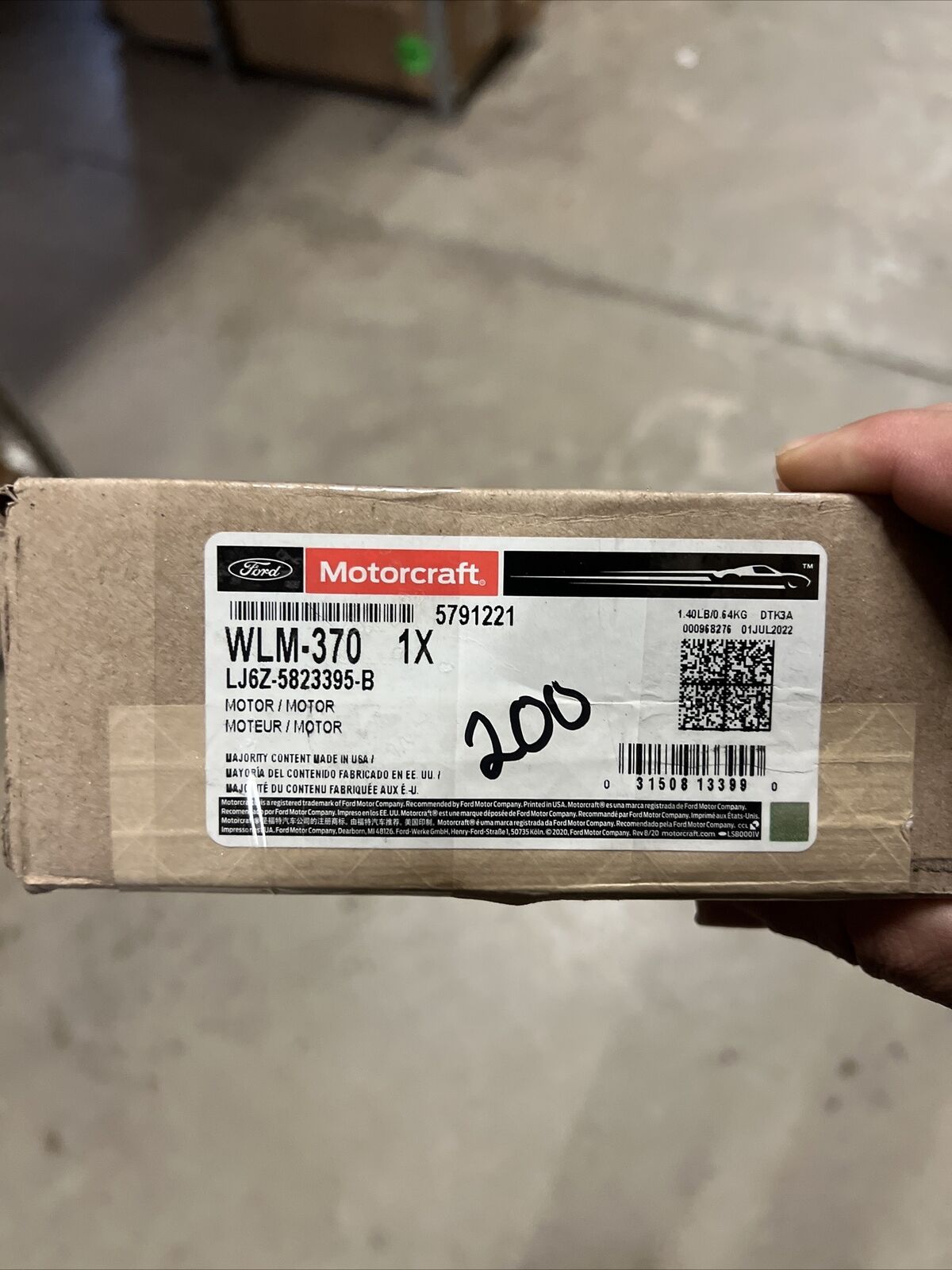 New OEM Genuine Ford Escape  2020-2023 Left Window Motor Motorcraft WLM370