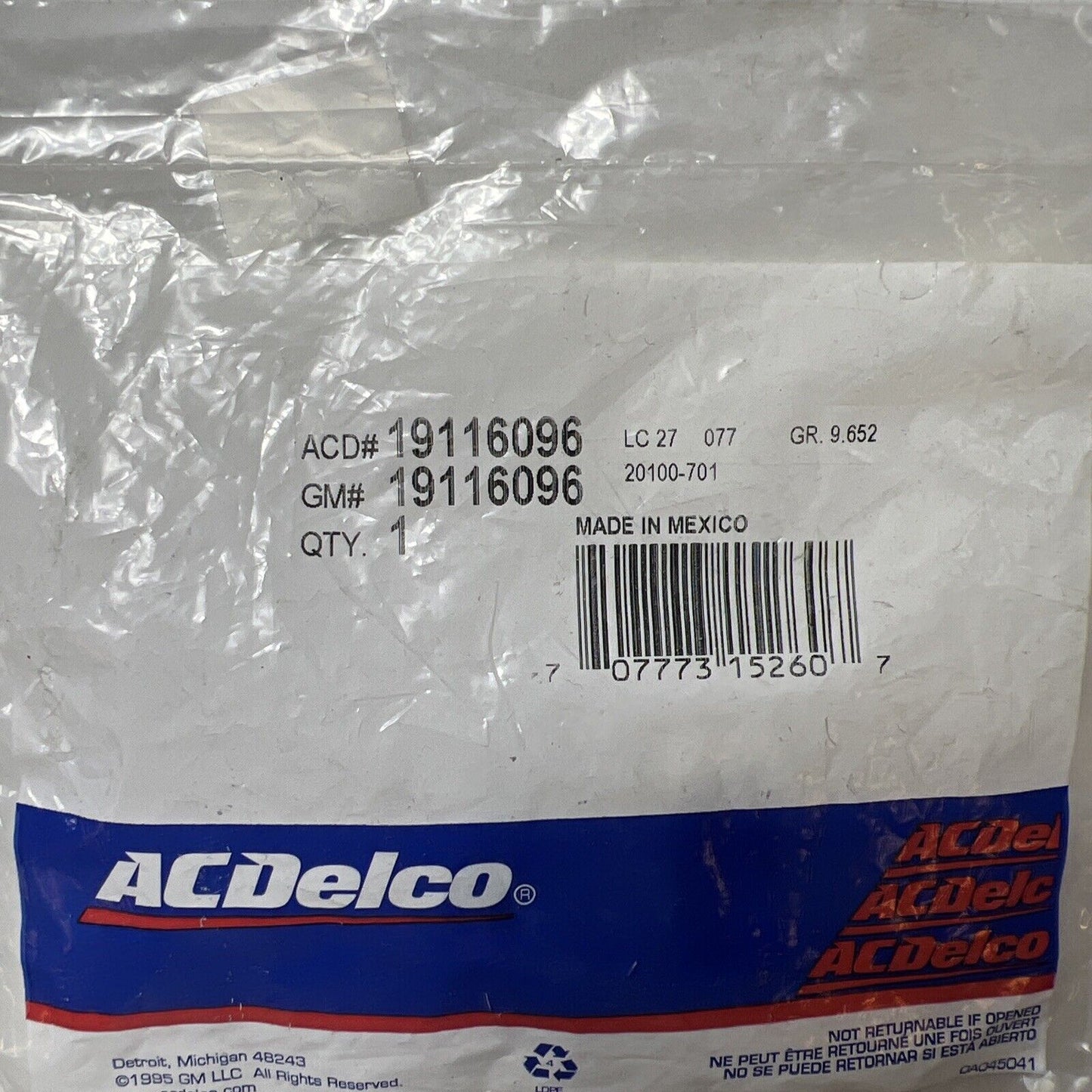 Genuine OEM GM Radio Knob 19116096