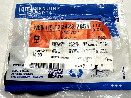 New OEM GM Auto Trans 1-2-3-4 Clutch Piston Housing Retaining Ring 24237851