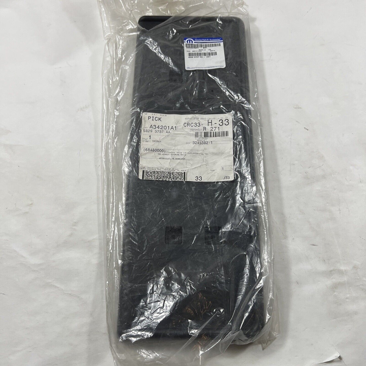 Genuine OEM Mopar Jeep Wrangler License Plate Bracket 2018-2024 68293737AA