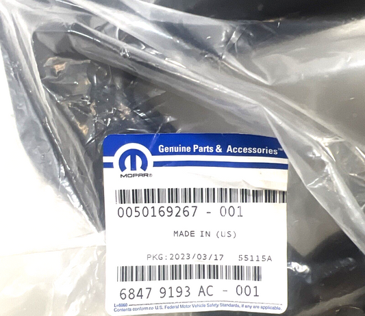 Genuine OEM Mopar Jeep Wrangler Spare Tire Bracket Assembly 2021-2024 68479193AC