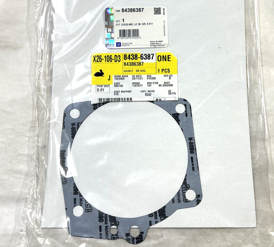 Genuine OEM GM Rear Wheel Drive Differential Carrier Housing Gasket 84386387