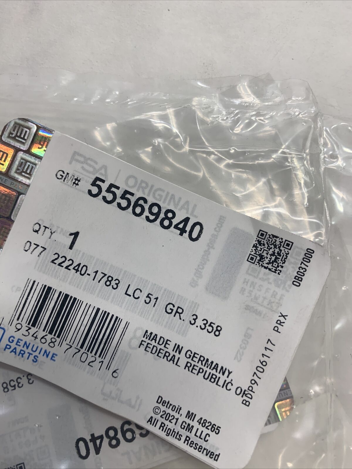 New GM Seal 55569840
