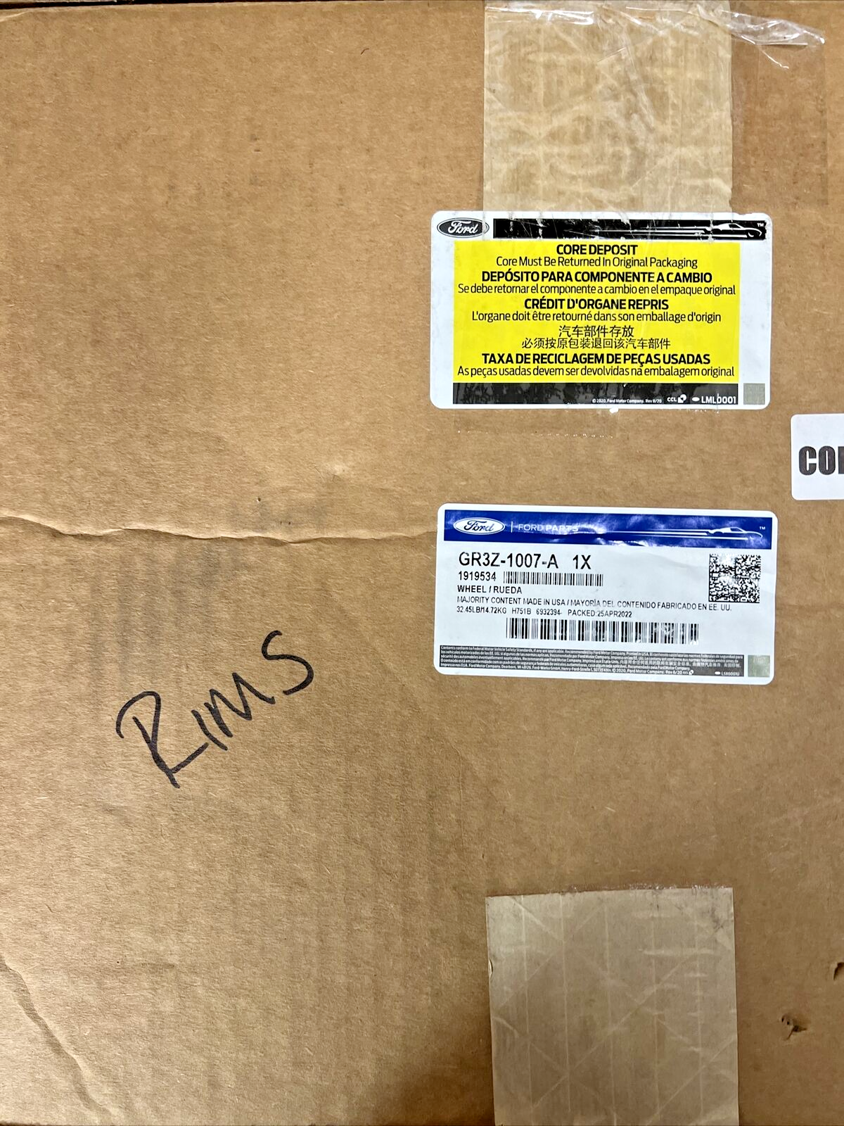 New OEM Genuine Ford Mustang 2016-2023 Wheel Alloy Rim Assembly GR3Z1007A