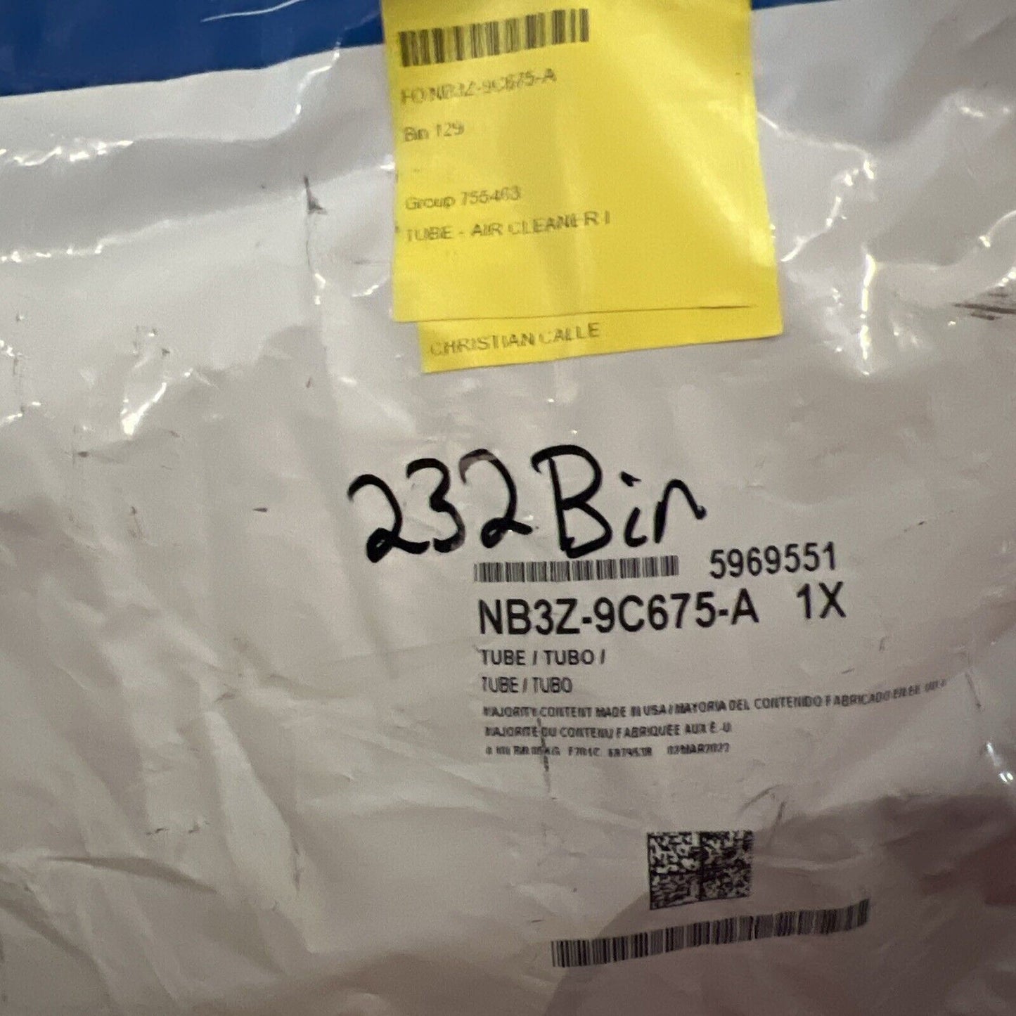 Genuine OEM Ford Tube Air Cleaner Intake NB3Z9C675A