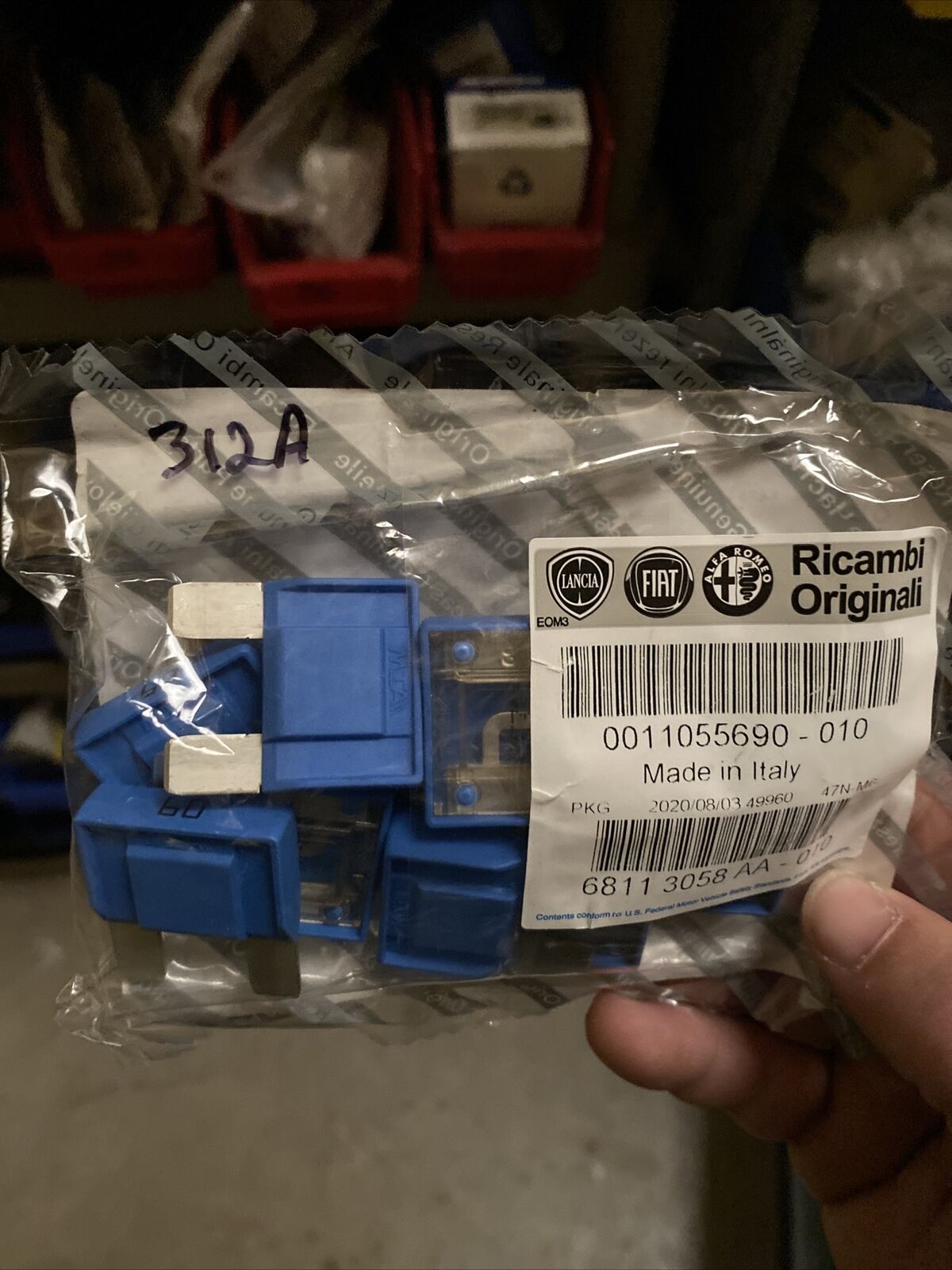New OEM Genuine Mopar Maxi Fuse set 68113058AA