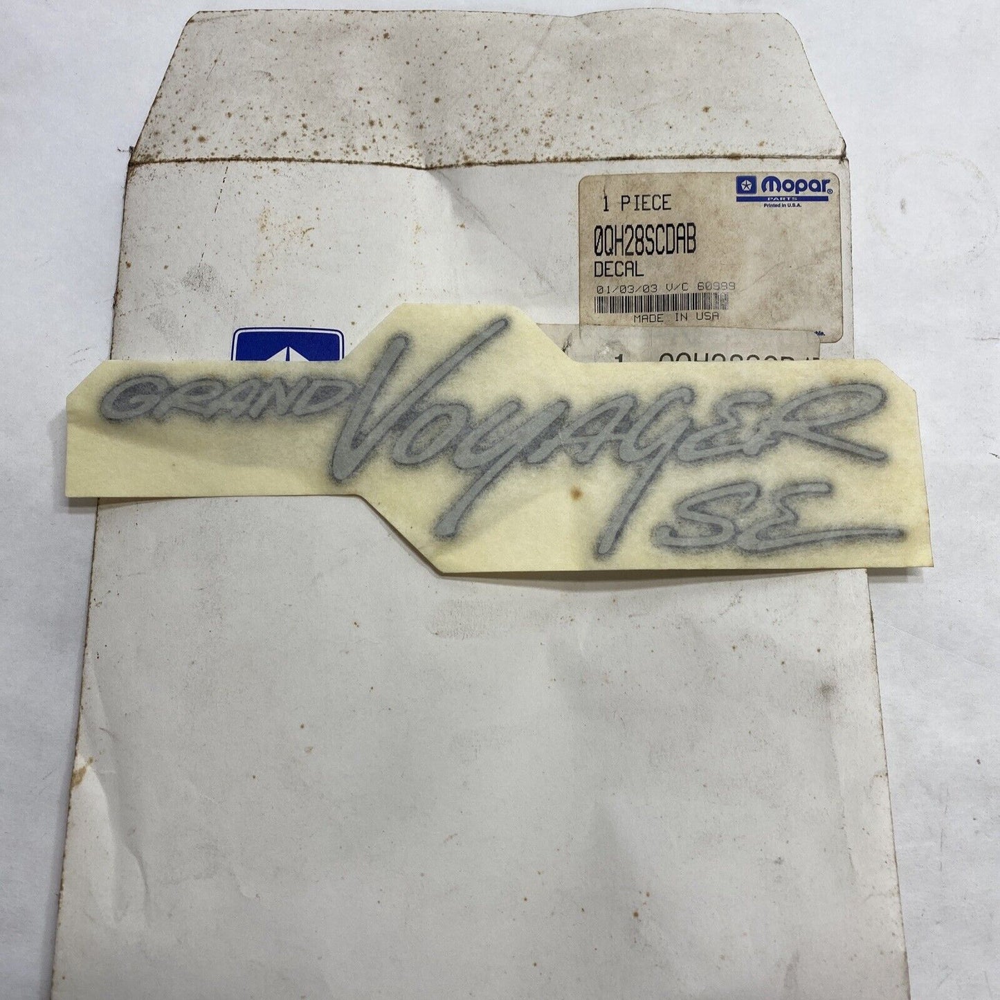 New OEM Mopar Chrysler Grand Voyager Decal 2000 0QH28SCDAB
