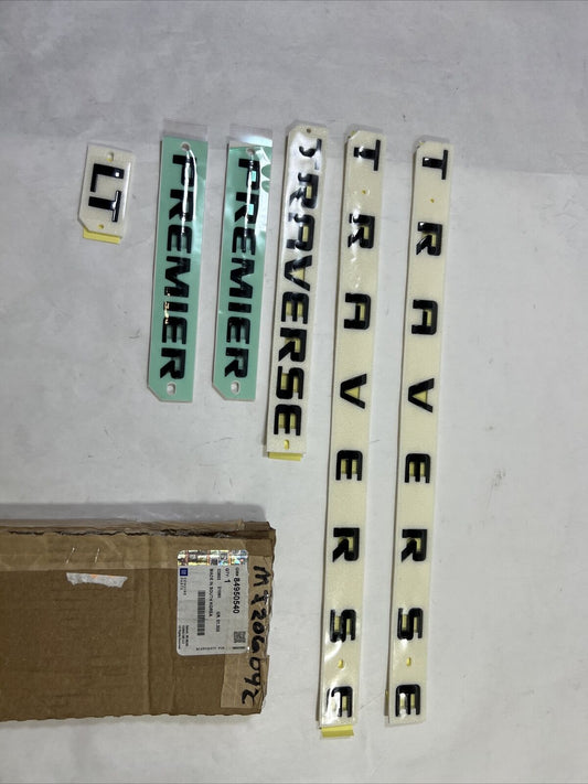 Genuine OEM GM Traverse Emblems Nameplate Set 2018-2023 84950540