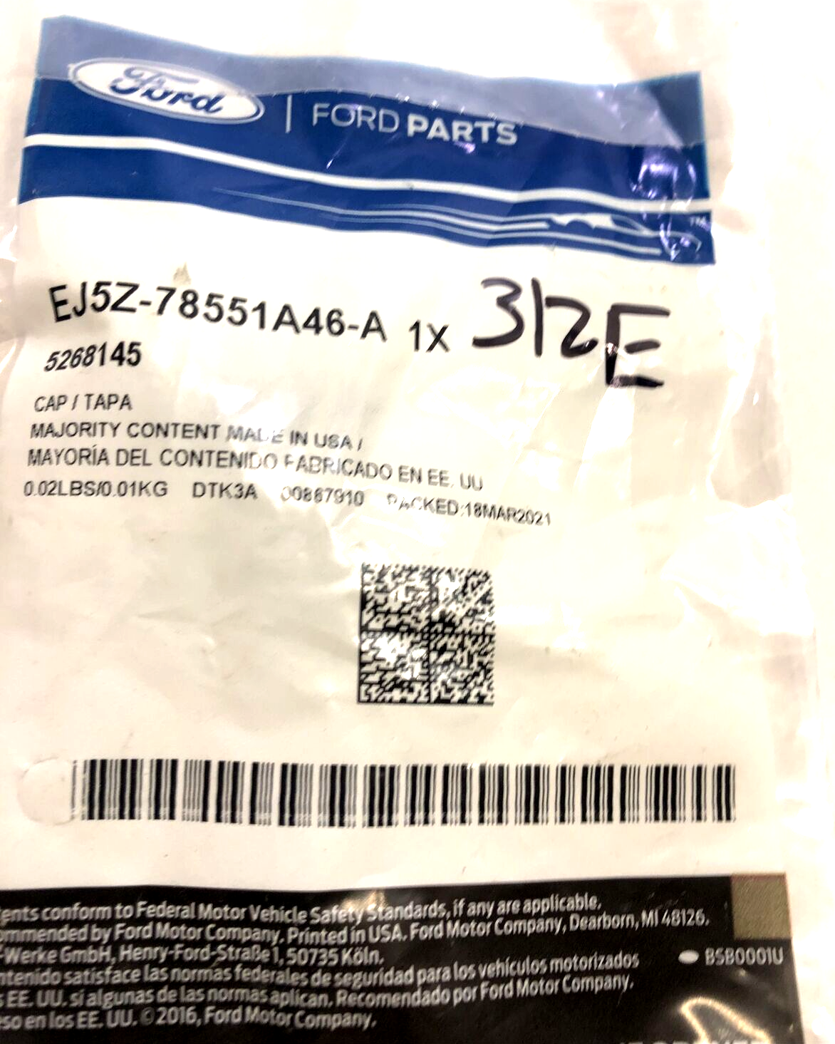 New OEM Genuine Ford Expedition Escape 2014-2023 Roof Rail Cap EJ5Z-78551A46-A