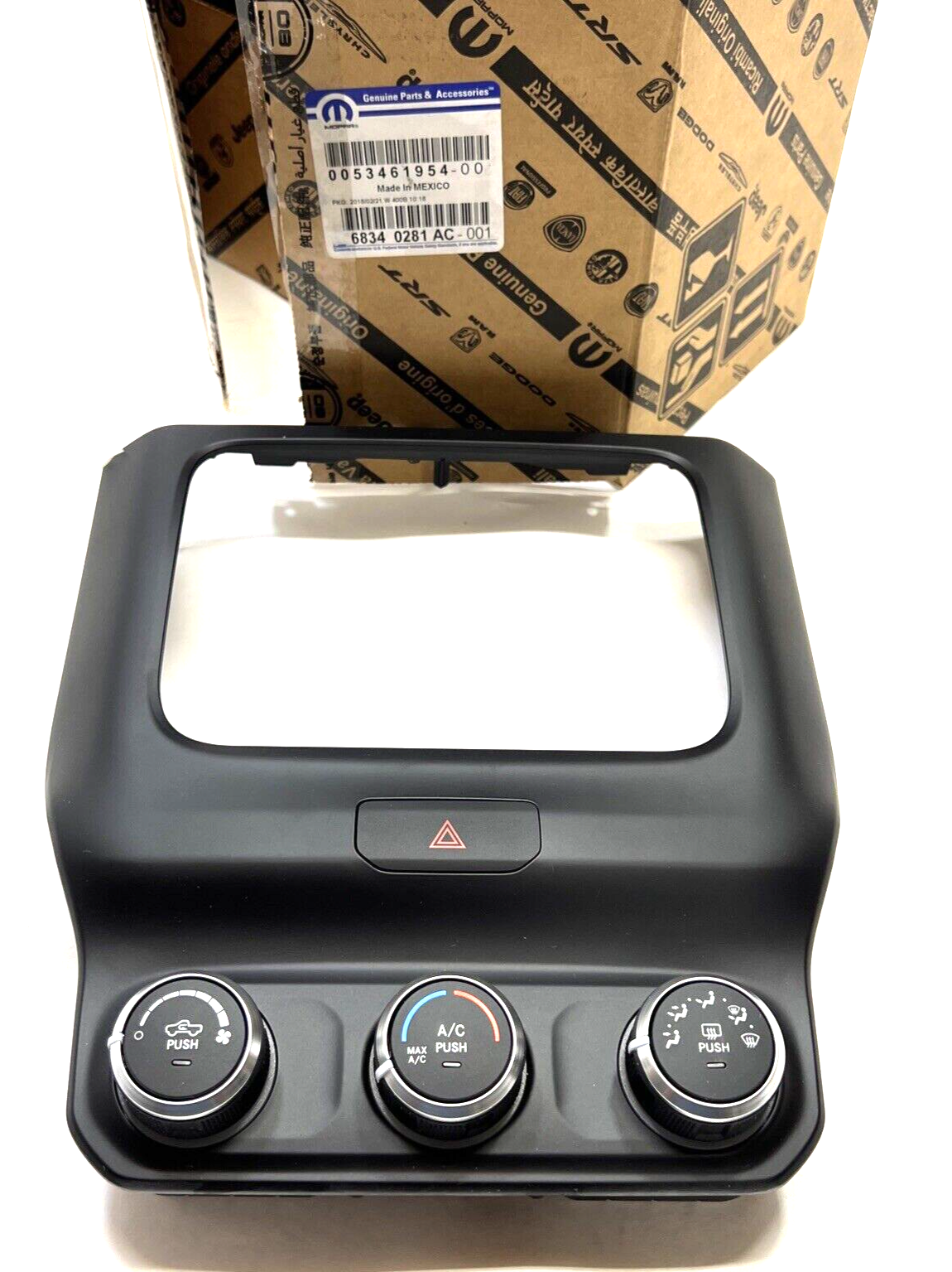 New OEM Genuine Mopar 1500 2019 HVAC Control Switch Center Panel 68340281AC