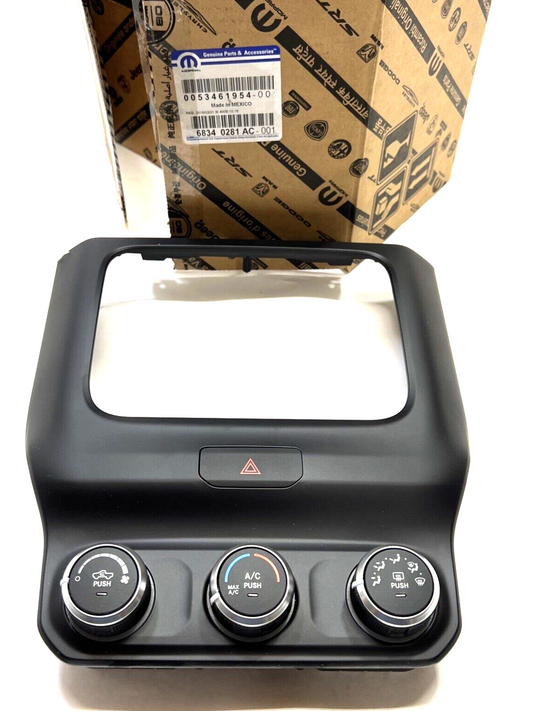 New OEM Genuine Mopar 1500 2019 HVAC Control Switch Center Panel 68340281AC