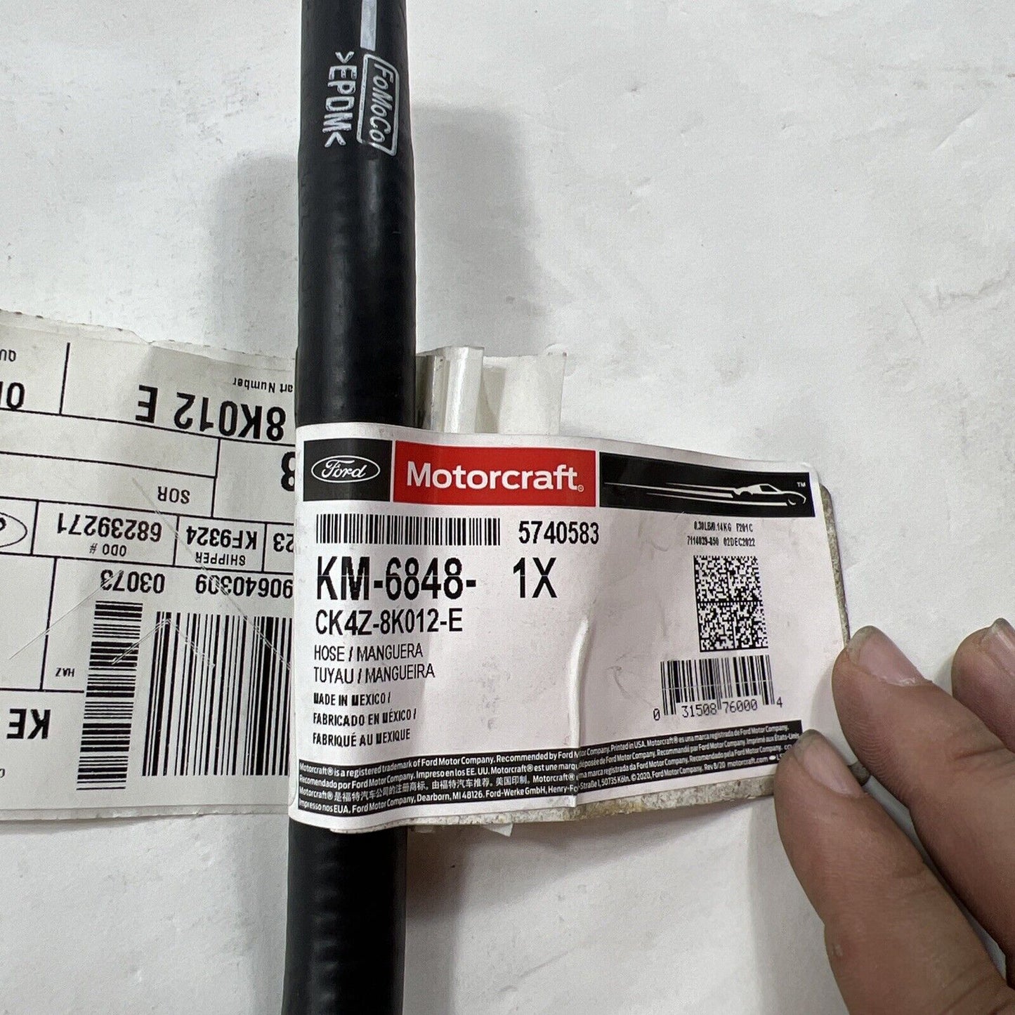 Genuine OEM Ford Transit Radiator Coolant Overflow Hose 15-19 Motorcraft KM6848