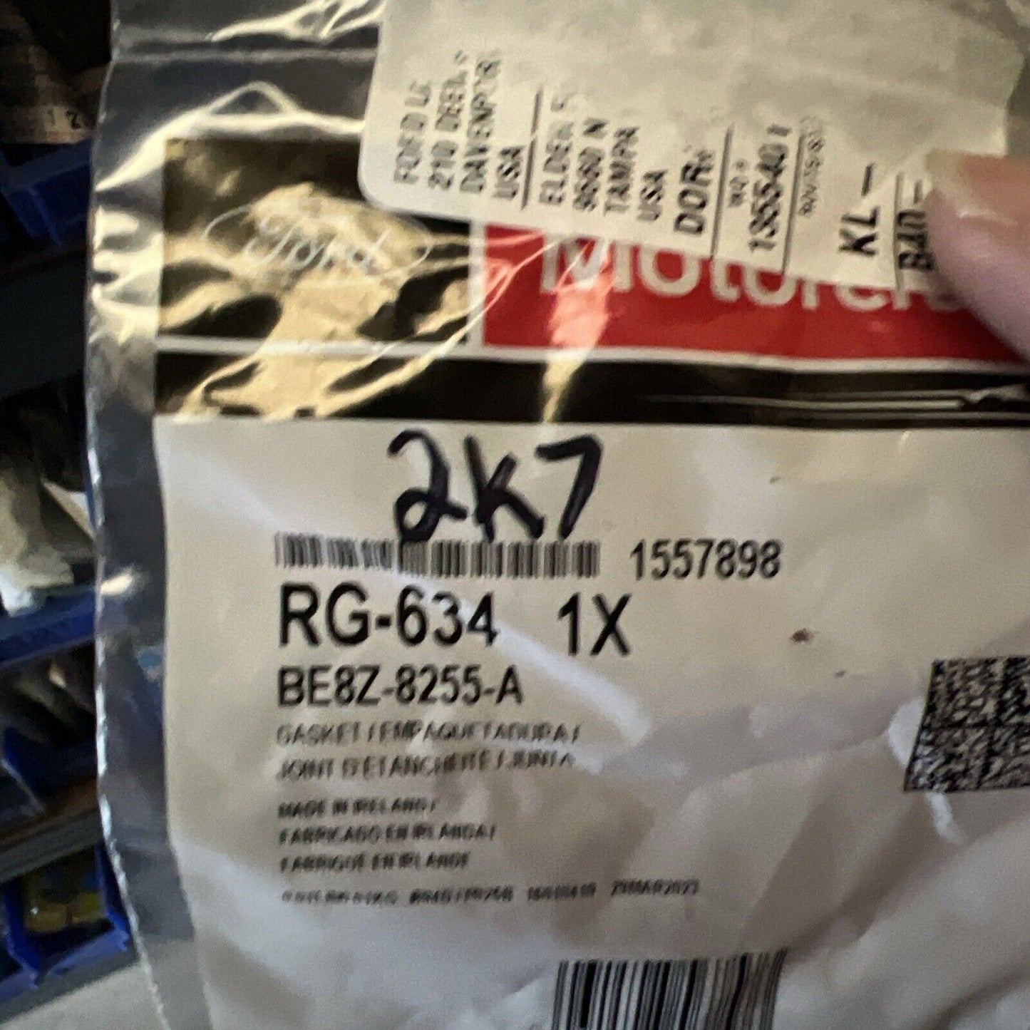 New OEM Genuine Ford Fiesta Engine Thermostat Housing Gasket Motorcraft RG634