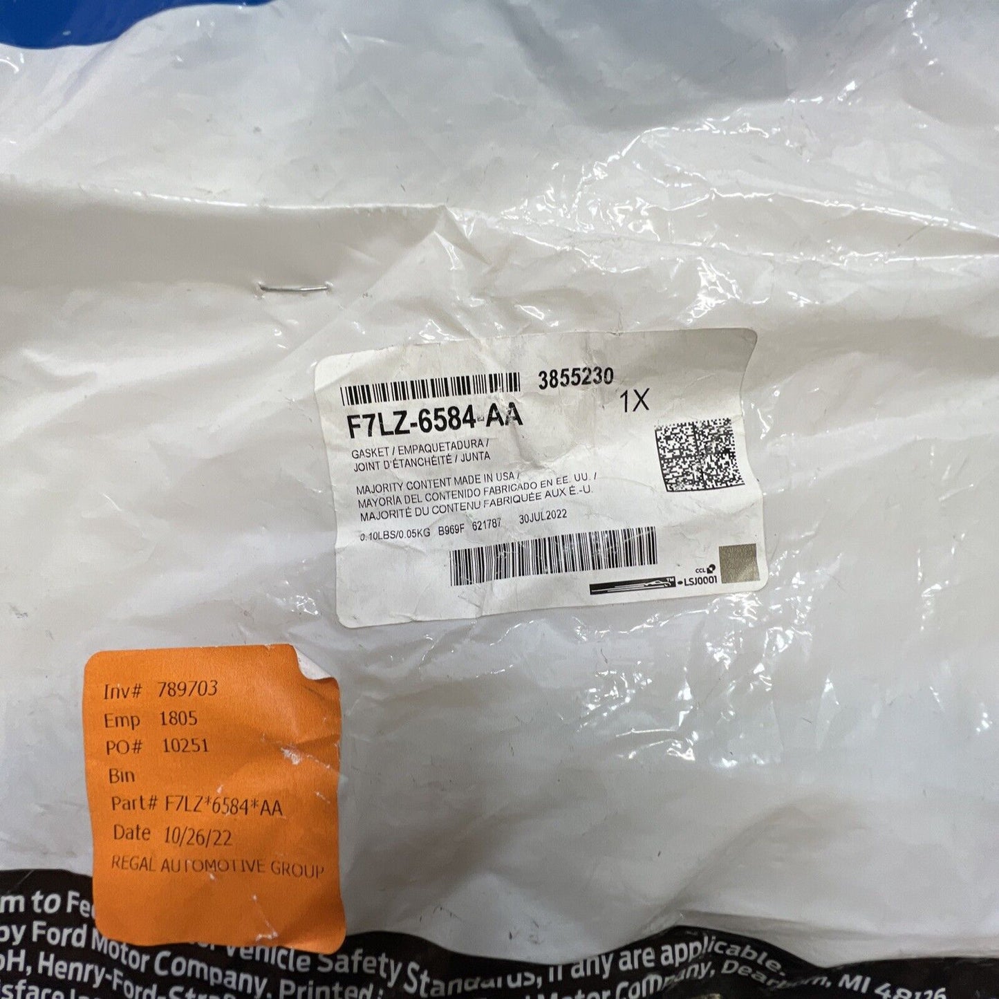 New OEM 2004-14 Ford Mustang Navigator Rocker Arm Valve Cover Gasket F7LZ6584AA