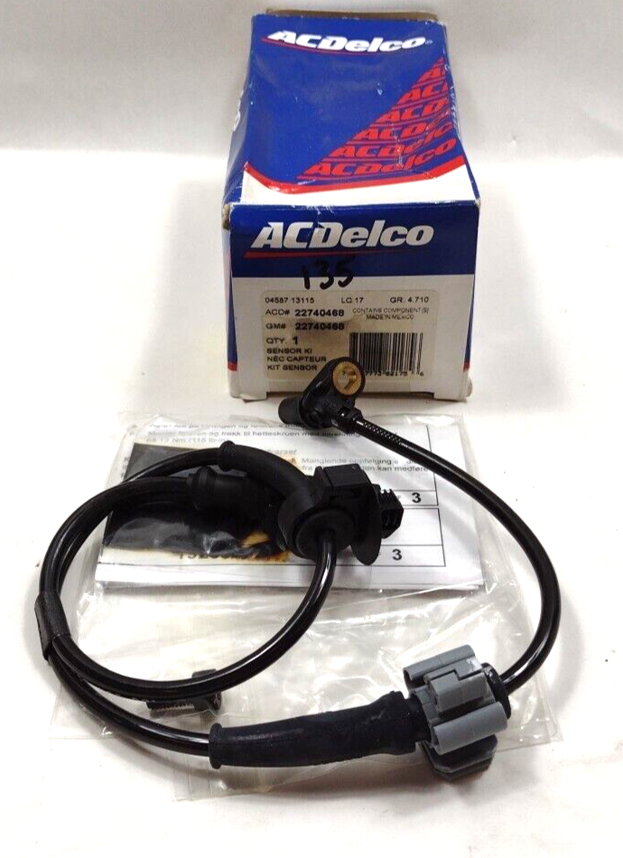 Genuine OEM GM Cadillac Escalade ABS Wheel Sensor 2007-2014 ACDelco 22740468