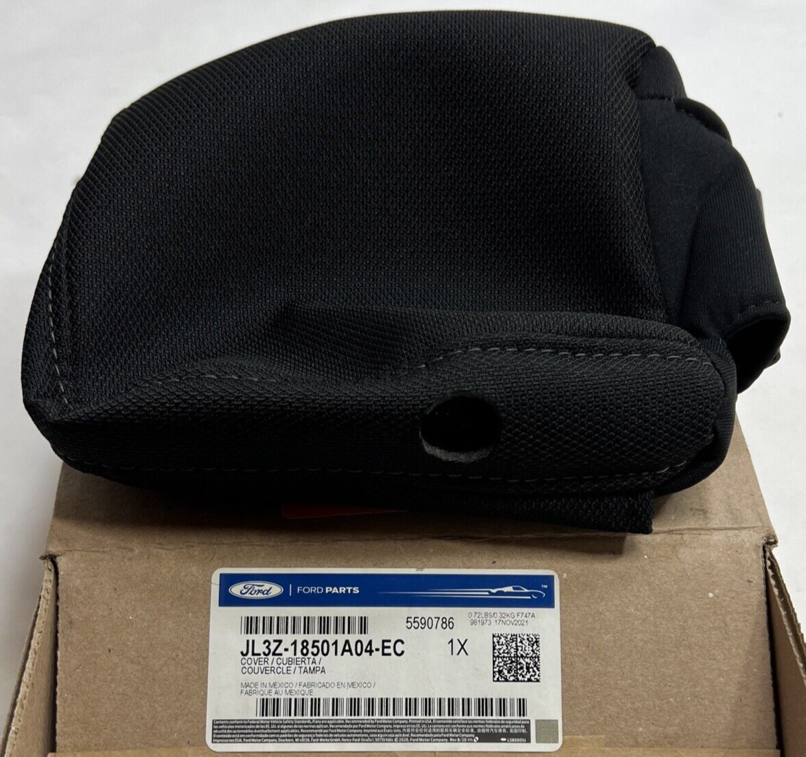New OEM Genuine Ford F-150 2015-2020 Headrest Cover Black JL3Z18501A04EC