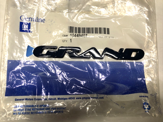 NEW GM PLATE ASM FRT S D NA GRAN  10449407