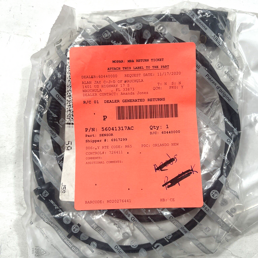 Genuine OEM Mopar Front Left Driver Side ABS Wheel Sensor w/ Harness 56041317AB