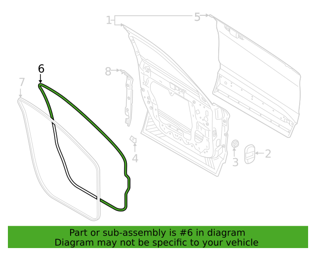 New OEM Genuine Ford Explorer 2021-2023 Door Weather Strip LB5Z7820531A