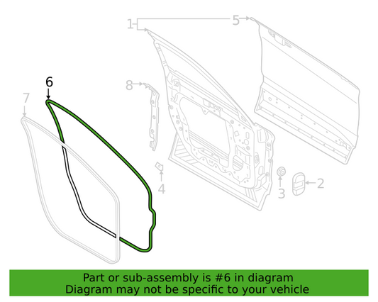 New OEM Genuine Ford Explorer 2021-2023 Door Weather Strip LB5Z7820531A