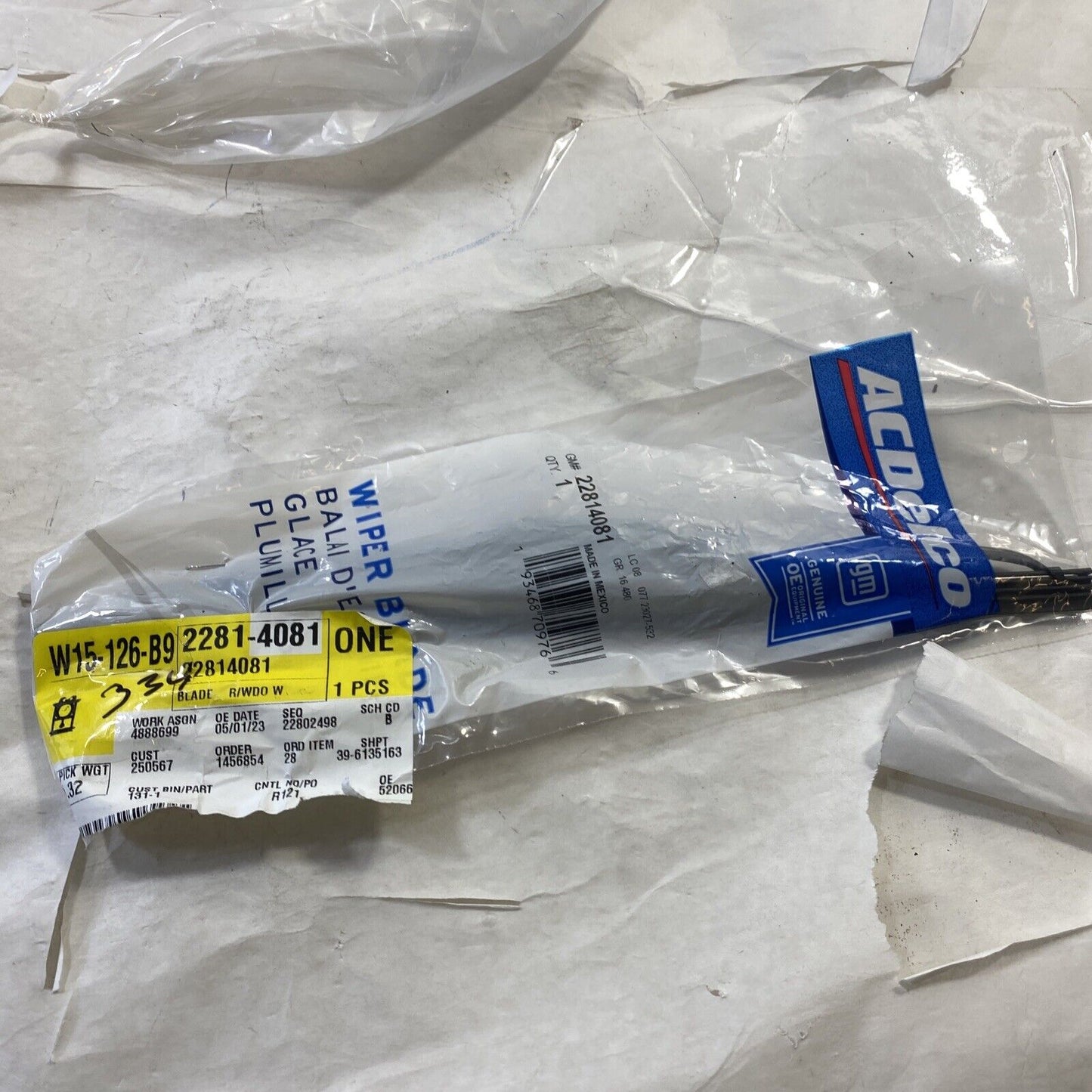 Genuine OEM GM ACDelco Acadia Rear Window Wiper Blade 2013-2017 22814081