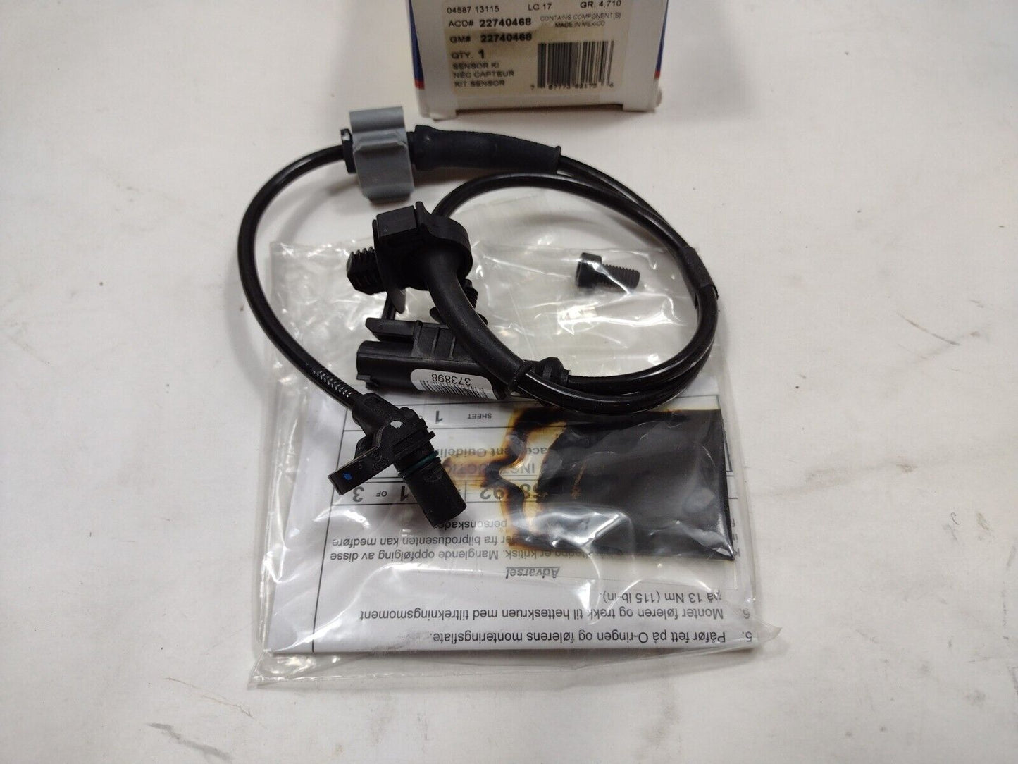 Genuine OEM GM Cadillac Escalade ABS Wheel Sensor 2007-2014 ACDelco 22740468