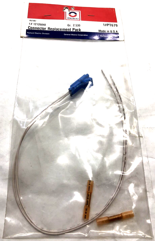 New OEM Genuine GM ACDelco PT679 2-Way Male Blue Multi-Purpose Pigtail 12126048