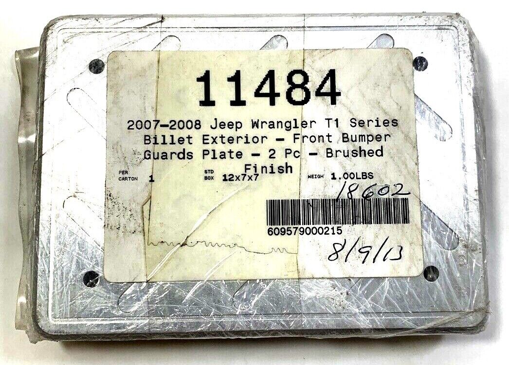 New Brushed Bumper Guard Plates for Jeep Wrangler (JK) 2007-2013 T-Rex 11484