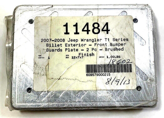 New Brushed Bumper Guard Plates for Jeep Wrangler (JK) 2007-2013 T-Rex 11484