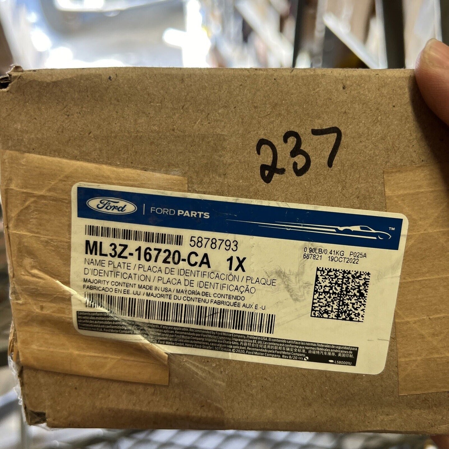 New OEM Genuine Ford F-150 2021-2023 Name Plate fender Emblem ML3Z16720CA