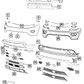 Genuine OEM Mopar Chrome Grill 2014-2016 Jeep Grand Cherokee 68143106AB